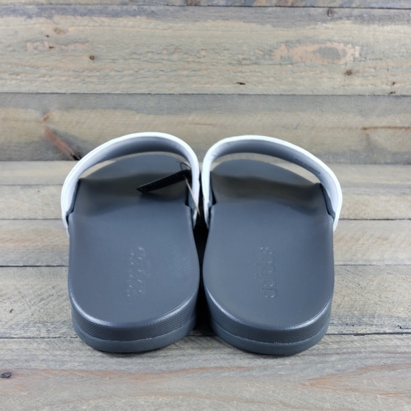 adidas Women's Adilette Comfort Slides Grey Pink Leopard - Picture 4 of 9